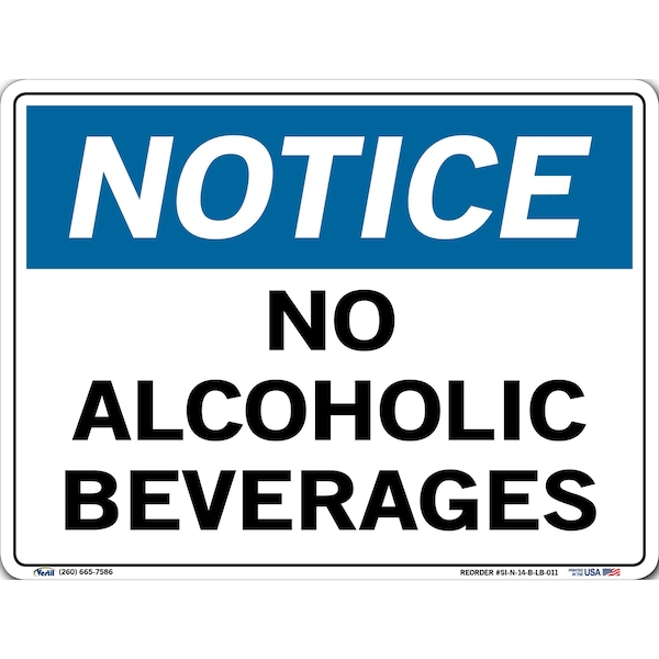 Vinyl Label Sign, 9-1/2" Height, 12-1/2" Width, Vinyl Label, Rectangle, English